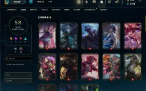 Bronze 4 com 85 Champs e 58 Skins ( Mais de 30 Jogos )
