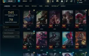 Bronze 4 com 85 Champs e 58 Skins ( Mais de 30 Jogos )