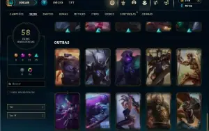 Bronze 4 com 85 Champs e 58 Skins ( Mais de 30 Jogos )