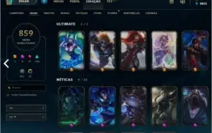 Conta League of Legends 859 Skins