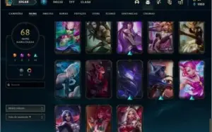Conta Ouro II MMR Platina 3 68Skins Udyr Gurdiao Espiritual