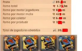 Conta Albion 1.7B Fama Total, 800M Pvp E 410M Pve
