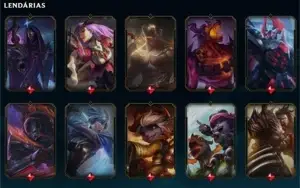 CONTA COM 3 SKINS PRESTIGIO e SKIN RIVEN CAMPEONATO 2016