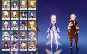 Conta de Genshin Impact AR 51 com 10 personagens 5 estrelas