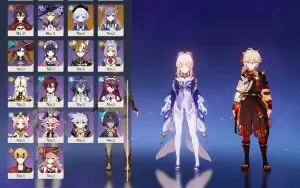 Conta de Genshin Impact AR 51 com 10 personagens 5 estrelas