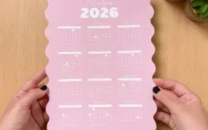 Calendário Ondulado 2026 - Arquivo Digital