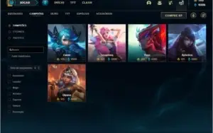 Conta prata 2 com 155 champs e 196 skins