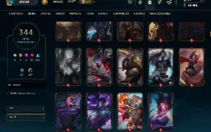 Conta segura/ desde a season 6/344 skins/todos os champs