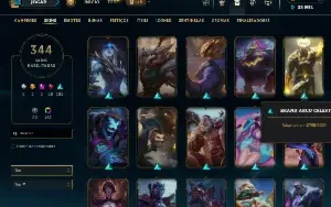 Conta segura/ desde a season 6/344 skins/todos os champs