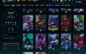 Conta segura/ desde a season 6/344 skins/todos os champs