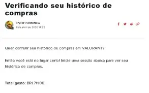 CONTA VALORANT DIAMANTE 3 (VALOR GASTO $711,00)