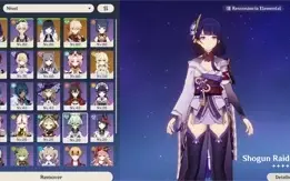 AR52 RAIDEN SHOGUN + CORTADOR, YELAN + KAZUHA + ARMAS T5