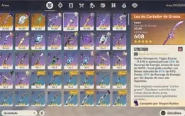 AR52 RAIDEN SHOGUN + CORTADOR, YELAN + KAZUHA + ARMAS T5