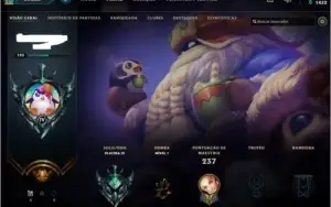 Conta Platina IV com várias skins e maestrias