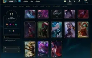 Conta prata 4 (MAIN MID), com 31 skins e 46 champs