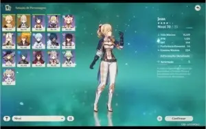 Conta Genshin Impact, Jean e Childe  rank 37