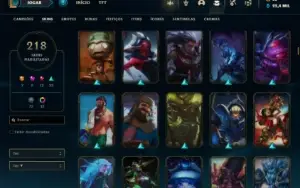 Conta Unranked com TODOS os champs e 218 Skins ( MAIN MID )