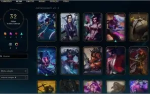 Conta com 32 Skins