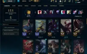 Ouro 4 com 65 Champs e 16 Skins ( JG / TOP / MID )