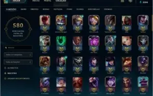 Conta Mestre com 346 skins e icone Chibi Rengar e 5 rune pag