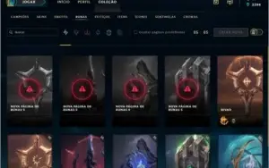 Conta Mestre com 346 skins e icone Chibi Rengar e 5 rune pag