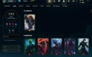 Prata 4 com TODOS os champs e 183 Skins ( MID / ADC / JG )