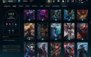 Prata 4 com TODOS os champs e 183 Skins ( MID / ADC / JG )