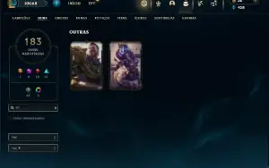 Prata 4 com TODOS os champs e 183 Skins ( MID / ADC / JG )