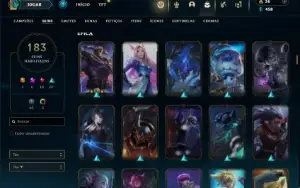 Prata 4 com TODOS os champs e 183 Skins ( MID / ADC / JG )