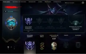 Conta league of legends diamante 1