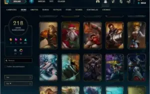 League of Legends - Gold 2 - Todos Champs ! 218 Skin !!!