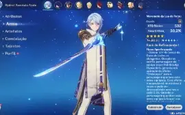 Genshin - Ayato + Maremoto da Lua de Futsu + Raiden+Mona