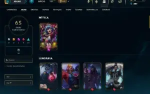 Platina 3 com 110 Champs e 65 Skins