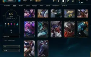 Platina 3 com 110 Champs e 65 Skins