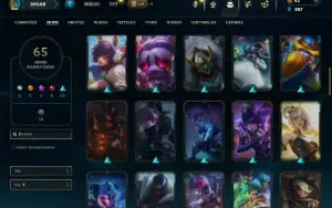Platina 3 com 110 Champs e 65 Skins