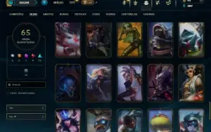 Platina 3 com 110 Champs e 65 Skins