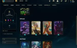 Conta bronze 4 com 40 Champs e 8 Skins
