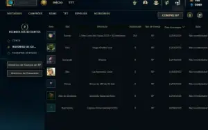 Conta bronze 4 com 40 Champs e 8 Skins