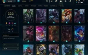 Ouro 4 com 135 Champs e 222 Skins  ( MAIN JG / TOP )