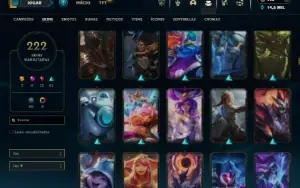Ouro 4 com 135 Champs e 222 Skins  ( MAIN JG / TOP )