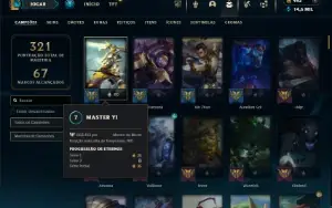 Ouro 4 com 135 Champs e 222 Skins  ( MAIN JG / TOP )