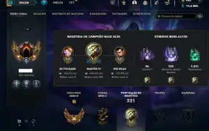 Ouro 4 com 135 Champs e 222 Skins  ( MAIN JG / TOP )