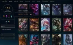 Conta League of legends barato