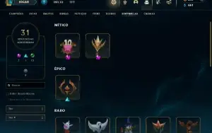 Conta Main Kayn Com Croma Odisseia (Raro)