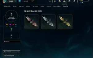 Platina 4 com 45 Champs e 5 Skins + 2 Fragmentos
