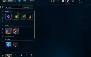 Platina 4 com 45 Champs e 5 Skins + 2 Fragmentos