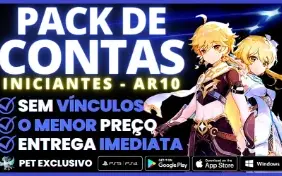 ✧ Genshin Impact Pack De Contas Com Personagens 5⭐ ✧
