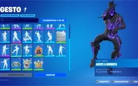 Conta com Skull Roxo / Cavaleiro Negro