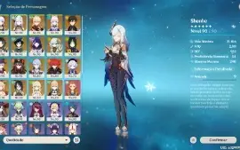 Conta com 21 5* e 26 4* (Todos os arcontes, exceto Furina)