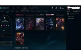 Conta de lol  31 skins, todos os champs. lvl 91/gold1(soloq)